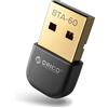 ORICO BTA6.0 Adattatore Bluetooth USB per PC desktop - Ricevitore dongle ad ampio raggio EDR & BLE, retrocompatibile con Bluetooth 5.0, sincronizzazione fino a 7 dispositivi wireless (BTA-60)