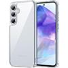 JETech Cover per Samsung Galaxy A55 5G, Anti Ingiallimento Protezione Custodia con Antiurto, Anti-Graffio e Retro Rigida in PC (Trasparente)