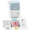 NIIMBOT B1 Etichettatrice Bluetooth con Etichette con 3 rotoli di etichette larghe,Stampante Etichette Adesive, Compatibile con iOS Android e PC, per Ufficio Negozio Casa Cucina(Blu)