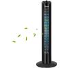 Aigostar Ventilatore a torre con 3 impostazioni di velocità, Timer con autospegnimento, 45 W, Ventole oscillanti a 70°, Ventilatore portatile salvaspazio senza pale da pavimento