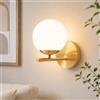 ZMH lampada da parete per interni bagno - lampada da letto oro E27 palla
