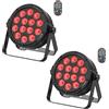 DayFlicker 2PCS 14 * 6 W LED Luce Par, 4 in 1 RGBW Disco Party Stage Light con telecomando 4/8 CH Master-Slave Semovente Par Light Spotlight Adatto per Festival Club DJ Palco Nozze