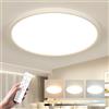 EASY EAGLE Plafoniera LED Soffitto 50CM Dimmerabile, 52W Lampada da Soffitto con Telecomando 3000K-6500K, Lampadario LED Moderna per Soggiorno, Camera da letto, Cucina, Bagno, Ufficio, Bianco