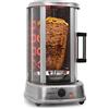 oneConcept Kebap Master Pro - Spiedo Elettrico, Griglia per Döner, Macchina Kebab, Griglia Pollo e Gyros, Spiedo Girevole, max. Potenza: 1500 watt, Distribuzione di calore a 360 °, Argento