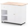 Blumfeldt Carrello Cucina - Carrello da Cucina con Ruote, Piano di Lavoro Estensibile, 1 Cassetto, 2 Ante & Ripiani, Facile Mobilità & Freni, Design Moderno, 106,5x49,5x89 cm