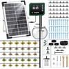 AnseTo Sistema di Irrigazione Solare da 8W, Sistema di Irrigazione Automatico Ecologico con Controller di Irrigazione Regolabile e 30 Gocciolatori. Adatto per Piante in Vaso, Orti e Aiuole