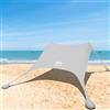 Night Cat Tenda da Spiaggia Baldacchino Parasole UPF 50+ Protezione UV con pali alluminio ancoraggio sabbia per cortile parco spiaggia