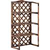 Outsunny Scaffale Porta Piante da Esterno a 3 Ripiani in Legno di Abete, Portavasi da Interno ed Esterno, Fioriera da Balcone, 80x40x148cm