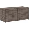 vidaXL Contenitore da Giardino Grigio 283L in Polyrattan