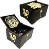 Youtang - Carillon Coraline in legno inciso, regalo mini scatola musicale, suona Dreaming, ideale per compleanno, anniversario, San Valentino, Natale (a manovella, Nero)