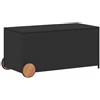 vidaXL Contenitore da Giardino con Ruote Nero 190L in Polyrattan
