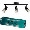 Philips Palms Spot, 3 faretti, 25W, attacco GU10, lampadina non inclusa, Grado di Protezione IP20, Nero