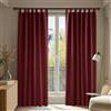 Deconovo Tende Oscuranti per interni 2 Pezzi 140x210 CM, Tende Camera da Letto Moderne Termiche Isolanti, con Passanti, Rosso Scuro