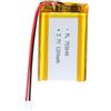 Sunkoo Batteria ai polimeri di litio 3,7 V 1200 mAh 753048 ricaricabile con cavo connettore JST per altoparlanti e dispositivi wireless