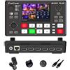 CINETREAK Mixer Plus - Commutatore video compatto 4 HDMI con schermo integrato da 4 pollici, commutatore portatile per streaming live per multi-fotocamera, classe online, eventi, YouTube, OBS, Zoom