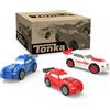 Basic Fun Tonka Racecar 3 Pack Amazon Exclusive, Race Car Toys for Transporter Car Carr