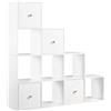 Yaheetech Libreria a 10 Cubi Scaffale in Legno 128 × 29 × 128 cm Bianco