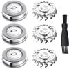 Poweka HQ56 - Testine di ricambio per rasoio Philips Norelco HQ3, HQ6, HQ55, HQ56, 3 pezzi
