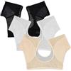 CNAFGBGG Cuscinetti antisudore per ascelle 3 pezzi, Gilet lavabile Cuscinetti antisudore ascellari traspiranti resistenti al sudore con 3 colori bianco, colore della pelle e nero per sotto le ascelle per l.