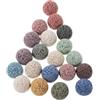 Outanaya Diffusore di Aromaterapia in Pietra Vulcanica 20 Pezzi, Mini Sfera Essenziale Silenziosa per Ufficio e Consolle Auto Aroma a Colore Casuale