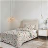 Italian Bed Linen Parure Copripiumino NO STIRO KARMA - prodotto in Italia - Set Copripiumino - Letto Singolo, Microfibra - Sacco 150x200 cm + Patella e Federa 50x80 cm - PRINTEMPS