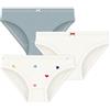 Petit Bateau Set di Mutandine per Bambini in Cotone Stampato a Cuori