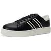 Armani Exchange Scarpe da Ginnastica da Uomo London, Strisce Laterali, Colore Contrastante, Bianco e Nero, 45 EU