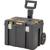 DEWALT DWST83347-1 - TSTAK Vasca con ruote e impugnatura telescopica - Vasca di ampia volumetria anche per oggetti ingombranti, Impugnatura telescopica in Metallo-Plastica, Ruote da 7"
