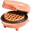 Bestron Waffle Maker, Piastra per waffel mini Ø10 cm, piccola macchina per waffel con rivestimento antiaderente, per compleanni di bambini, feste di famiglia, Pasqua o Natale, 550 watt, Arancione