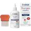 Evolsin - Shampoo pidocchi con pettine pidocchi e lendini per adulti e bambini a partire da 6 mesi - 120 ml trattamento pidocchi delicato sul cuoio capelluto - agisce in 15 minuti