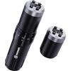 Dragonhawk Penna per Macchinetta per Tatuaggi Rotante Senza Fili 2 Batteria 1500mAh, 7 Corsie Regolabili (2.4-4.2mm), Schermo LED per Principianti Nero