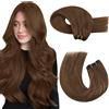 Moresoo Extension Tessitura Capelli Veri 50 cm 100g #8 Marrone Remy Lisci