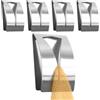 RICOO Ganci Adesivi per Bagno e Cucina Modello MH017-5, Set di 5 Gancetti Adesivi in Acciaio Inox Moderno per Asciugamani Appendini Adesivi da Muro Design Elegante Argento