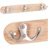 RICOO Appendiabiti da Parete in Legno e Metallo MH013, Design Moderno con 3 Ganci 27 x 4 x 3,5 cm per Giacche Sciarpe e Cappelli