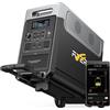 AFERIY Generatore elettrico portatile 3600W 3840Wh, controllo tramite APP, espandibile fino a 11520Wh, 220V-240V, funzione UPS, generatore solare portatile per campeggio/viaggio/guasto elettrico