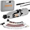 DEKOPRO Kit di utensile multifunzione 170W: DEKOPRO 126pc Kit Multiuso per DIY, Mini trapano elettrico per legno/metallo - con albero flessibile per rettifica, incisione, lucidatura, pulizia (Grigio)