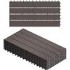 WOLTU GTF005co Piastrelle per Pavimenti da Esterno Mattonelle Pavimentazione ad Incastro Click-Deck in Legno Composito, con 6 Pannelli da 30x60 cm Caffè