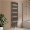 S'AFIELINA Termoarredo Bagno 1800x600 mm, Scaldasalviette Bagno Connessione Centrale, termoarredo Scaldasalviette ad acqua,Radiatore per Bagno, 860 W resa termica, Antracite (Senza valvola)
