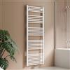 S'AFIELINA Termoarredo Bagno 1600x600 mm, Scaldasalviette Bagno Connessione Centrale, termoarredo Scaldasalviette ad acqua,Radiatore per Bagno, 761 W resa termica, Bianco (Senza valvola)