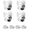 ZOSI 4X 5MP Telecamera PoE, AI Rilevamento di Persone e Veicoli, Allarme Luminoso e Sonoro, Audio Bidirezionale, Compatibile con il nostro NVR