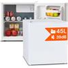 Avilia - Mini Frigo da Banco 45L con Vano Refrigerante e Porta Reversibile - Frigorifero Piccolo Compatto e Silenzioso per Ufficio, Camera o Spazi Ridotti