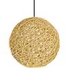 Shinypasing Paralume in Stile Rustico Per Lampada a Sospensione Coprilampada Intrecciato Per Lampadario Accessorio Per Lampade Da Soffitto in Marrone Chiaro Per Casa Hotel E Ristora