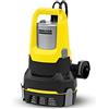 KÄRCHER Elettropompa a Immersione SP 17.000 Flat Level Sensor ad Aspirazione Piatta, Portata: 17.000 l/h, Profondità: max. 7 m, Per Acque scure con Particelle Fino a 5 mm, Aspira Acqua fino ad 1 mm