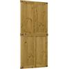 vidaXL Porta da fienile Corona marrone miele 90 x 210 cm in legno di pino massiccio, elegante porta scorrevole, design rustico, divisorio interno resistente, salvaspazio compatto per un facile