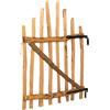 vidaXL Cancello della recinzione arcuato 100 x 120 cm, Porta ad arco, ingresso rustico, staccionata in legno resistente, barriera giardino all'aperto