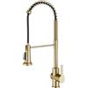 Kraus KPF-1691SFACB Britt Rubinetto da cucina a maniglia singola estraibile in stile commerciale, bronzo champagne antico senza macchie