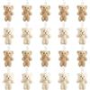 Hperu Orsacchiotto, 20 pezzi Simpatico orsacchiotto fard Portachiavi in peluche Portachiavi con animali di pezza Piccoli ornamenti Piccoli e morbidi per compleanno San Valentino Bomboniere Artigianato