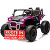 Mondial Toys Macchina Elettrica 4x4 Motori 24V Maxi Buggy Honda Talon Fuoristrada 2 Posti per Bambini Ruote in Gomma Cinture a 3 Punti Telecomando Bluetooth fino a 60kg (Rosa)
