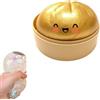 Vulaop Dumpling Squishy con vapore, gnocchi Fidget Toy anti stress, morbido glitter palla da schiacciare Bao Bun, giocattolo sensoriale per bambini adulti, regalo di compleanno per bambini (D)