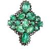 egemdiamond 925 Anello Argento Sterling Ovale Smeraldo 6x4mm Diamond Gemma Gioielli Misura 7